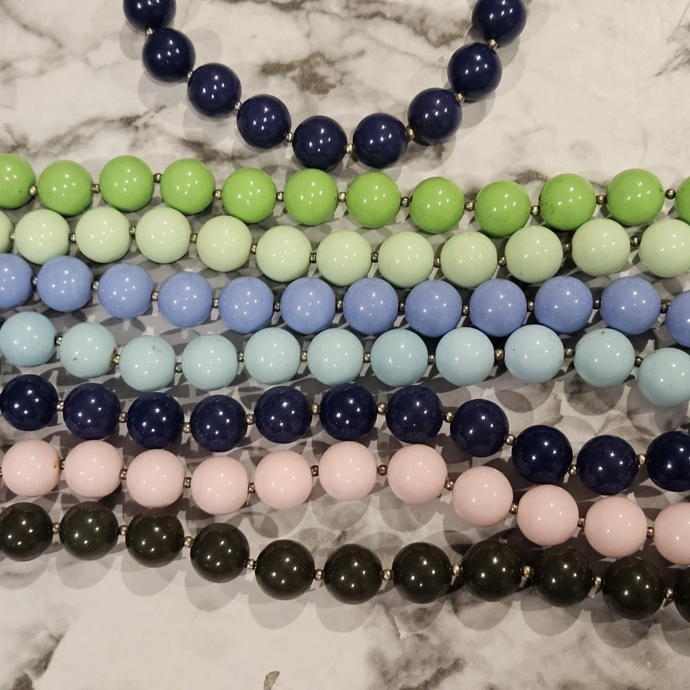 Kids Chunky Beaded Necklace Bundle | 8 Colorful Statement Necklaces | Approx 16